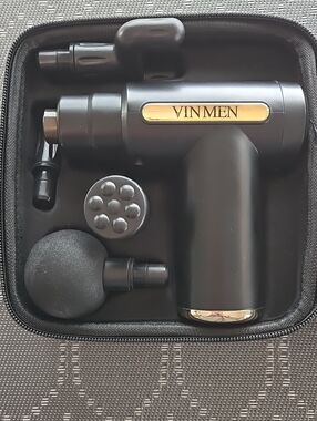VINMEN Mini Massage Gun - Black with Gold Accent